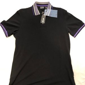 NWT JUST CAVALLI 3 BUTTON POLO